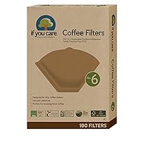 If You Care Unbleached Coffee Filters, #6 - 100 Count (Pack of 1) â€“ Cone Shaped, All Natural, Biodegradable, Compostable, Chlorine Free