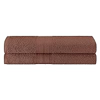 Superior Eco-Friendly Cotton 2-Piece Bath Sheet Set, Oversized Towels for Adults and Kids, Body Towels for Shower, Bath, Quick Dry, Resort, Bathroom Basics, Home, Apartment Essentials, Brown