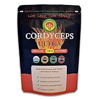 Organic Cordyceps Mushroom Powder - Ultra Concentrated Cordyceps Mushroom Extract Supplement - Promotes Energy, Endurance and Stamina - 100% Fruiting Body - 3.5 oz - Longevity Botanicals