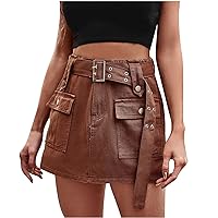 Women's Cargo Skirt Shorts Multi Pocket Denim Shorts Solid Y2K Hot Pants Summer Casual Jeans Shorts for Women Girls