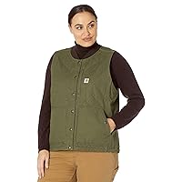 Carhartt Women's Rugged Flex Relaxed Fit Canvas Insulated Rib Collar Vest
