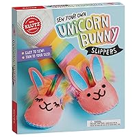 Klutz Sew Your Own Unicorn Bunny Slippers Craft Kit, 5 Years Narrow Little Kid