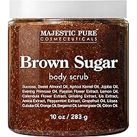 Brown Sugar Body Scrub for Cellulite and Exfoliation - Natural Body Scrub - Reduces The Appearances of Cellulite, Stretch Marks, Acne, and Varicose Veins, 10 Ounces