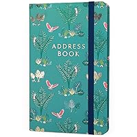 Address Book with Over 400 Spaces! Hardcover Address Book with Alphabetical Tabs, Pocket & Change of Address Labels. Stunning Address Books - 8 x 5''