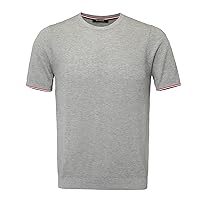 Men's Casual Crew Neck Pullover Short Sleeve Knitted Summer Pullover Sweaters