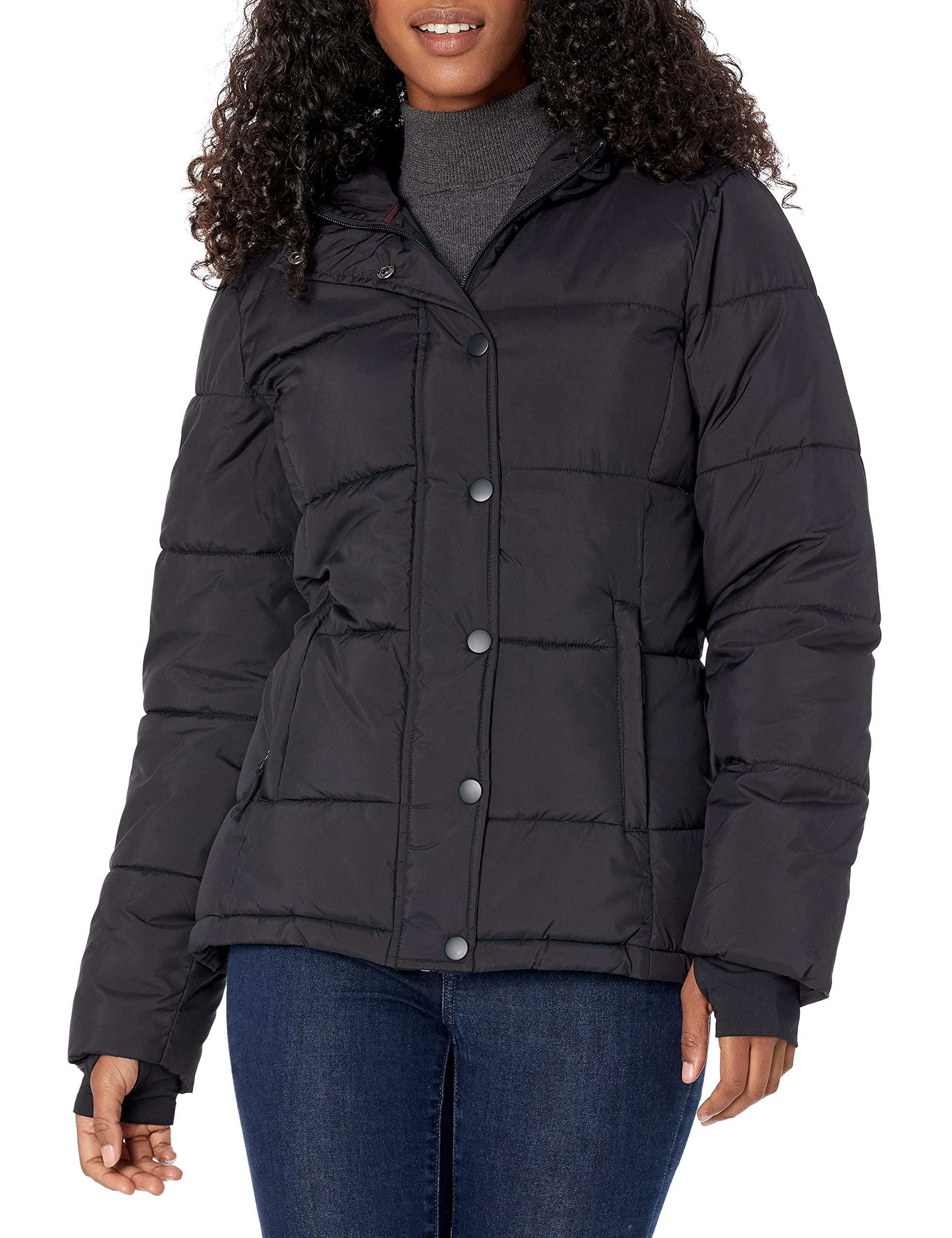 Amazon Essentials Women's Heavyweight Long-Sleeve Hooded Puffer Coat (Available in Plus Size)