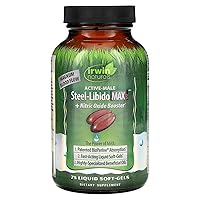 Irwin Naturals Active-Male Steel Libido Max3 + Nitric Oxide Booster 75 Sgels