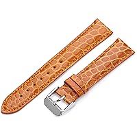 Hadley-Roma Women's LSL823RAG180 18-mm Orange Genuine Alligator Watch Strap