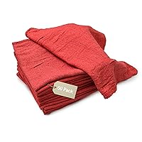 Cotton Shop Towels Industrial-Grade Cleaning, Highly Absorbent, Reusable, Durable, Perfect for Garages, Workshops & Factories, 10