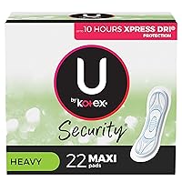 Security Maxi Feminine Pads, Heavy Absorbency, Unscented, 22 Count