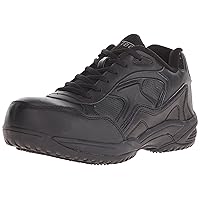 Ad Tec Women's Utility Footwear Leather Work Shoes for Women- Lace Up and Acid Proof with Non Skid Oil Resistant Outsole, Black