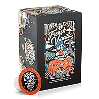 Flavored Coffee Bones Cups French Vanilla Flavored Pods | 12ct Single-Serve Coffee Pods Compatible with Keurig 1.0 & 2.0 Keurig Coffee Maker