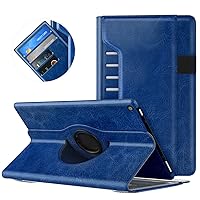 Moko Case for All-New Fire HD 10 Tablet (7th Generation/9th Generation, 2017/2019 Release) - 360 Degree Rotating Swivel Stand Cover with Auto Wake/Sleep for Fire, Indigo