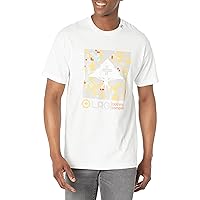 LRG Lifted Research Group Men's Camo Collection T-Shirt, Glitch Box White, Small