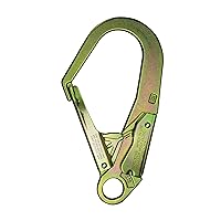 Forged Steel Snap Hook 23KN - Fusion Climb® Infinity - Professional Fall Protection Snap Hook - Heavy Duty Carbon Steel - Double-Action Snap Hook for SAFETY, Climbing, Rappelling - OSHA ANSI Compliant