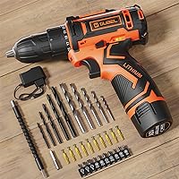 Drill Set, OUBEL 12V Cordless Drill with 42 Acessories, Home Power Drill Cordless with 3/8