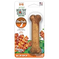 Nylabone Healthy Edibles Natural Dog Chews Long Lasting Bacon Flavor Treats for Dogs, Small/Regular (1 Count)