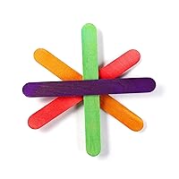 Perfect Stix 100 Count 6 Inch Assorted Jumbo Colored Craft Sticks. 6 Inches Long Craft Sticks, Arts and Crafts, Best for DIY Projects