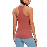 CRZ YOGA Women's Butterluxe Racerback Sports Tank Tops High Neck Running Sleeveless Top Slim fit Yoga Vest Tops Gym Camisole