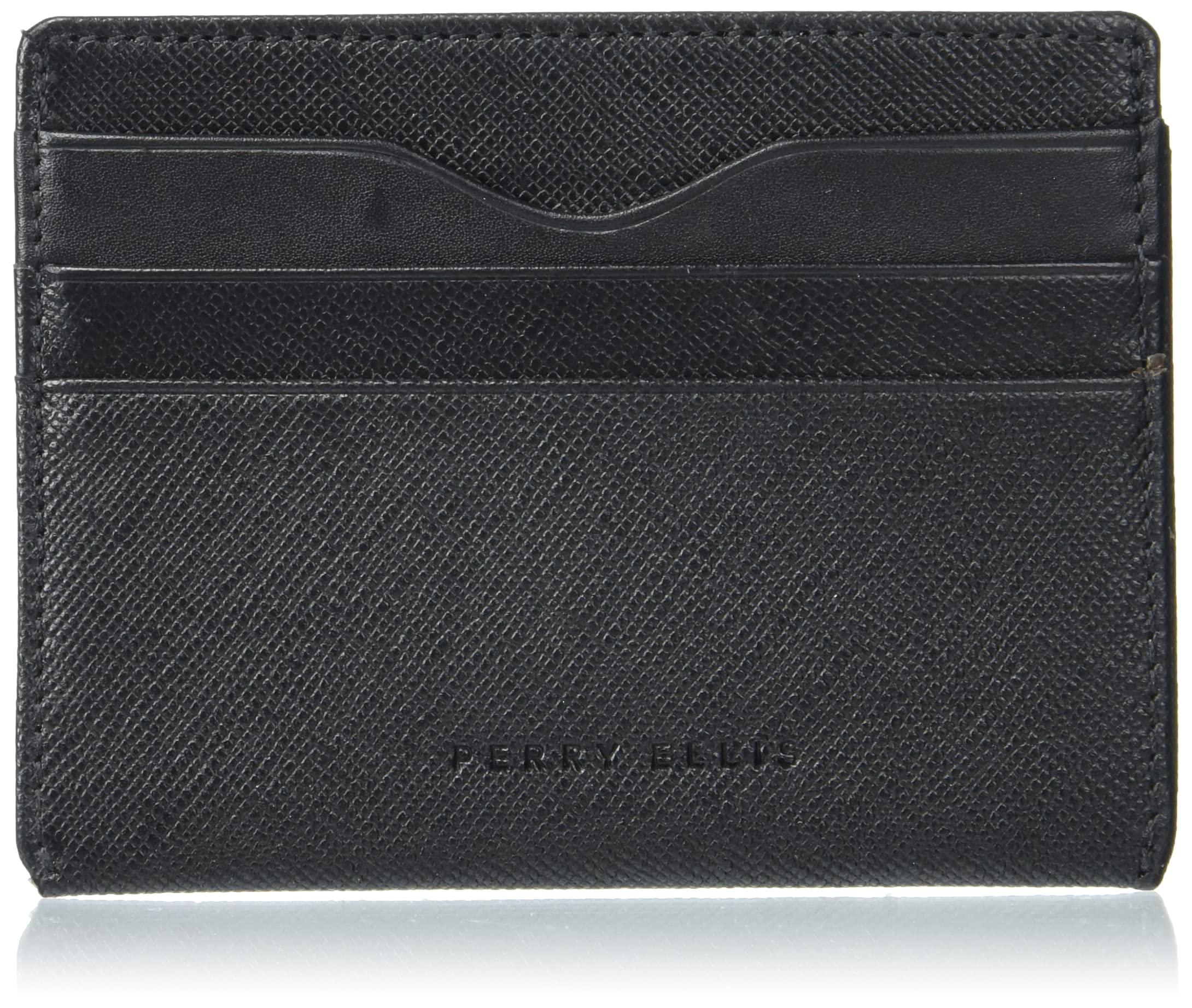 Perry Ellis Men's Portfolio Card Case Id Wallet, Blk, One Size