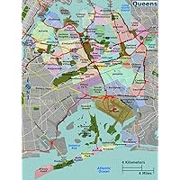 Gifts Delight Laminated 24x32 Poster: Queens Neighborhoods map