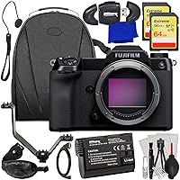 Ultimaxx Essential FUJIFILM GFX 100S Medium Format Mirrorless Camera Bundle - Includes: 2X 64GB Extreme Memory Cards, V-Shaped Bracket, Replacement Battery, Camera Backpack & More (25pc Bundle)