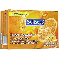 Softsoap Bar Soap, Sweet Honeysuckle and Orange Peel, 4 Count