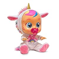 Cry Babies Dreamy the Unicorn 12” Baby Doll | Shimmery Removable Rainbow Pajamas For Girls and Kids 18 Months and Up , Pink