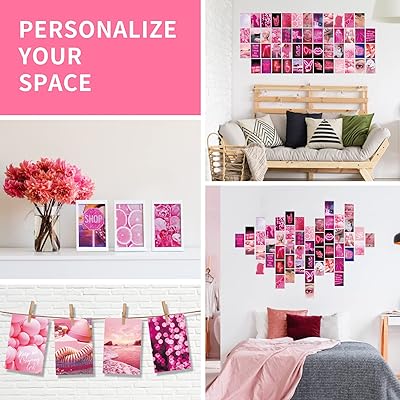Mua 50pcs Wall Collage Kit Pink Aesthetic Pictures for Bedroom ...