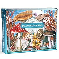 Mushroom Playing Cards - Includes 2 - 52 Card Decks, Traditional Decks with Beautiful Artwork & Gilded Edges