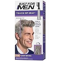 Touch of Gray Men's Hair Color, Light Brown (Pack of 4)