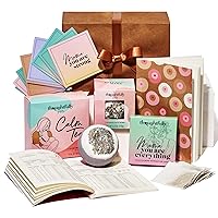 Thoughtfully Gifts, New Mom Gift Set, Includes Lavender Bath Bomb, 4 Chamomile Tea Bags, New Mom Affirmation Cards, and Daily Tracker Notepad
