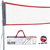 Outdoor Volleyball Net Sets - Beach + Backyard Portable Volleyball Net with Poles - Complete Outdoor Volleyball Sets with Net + Volleyball Included
