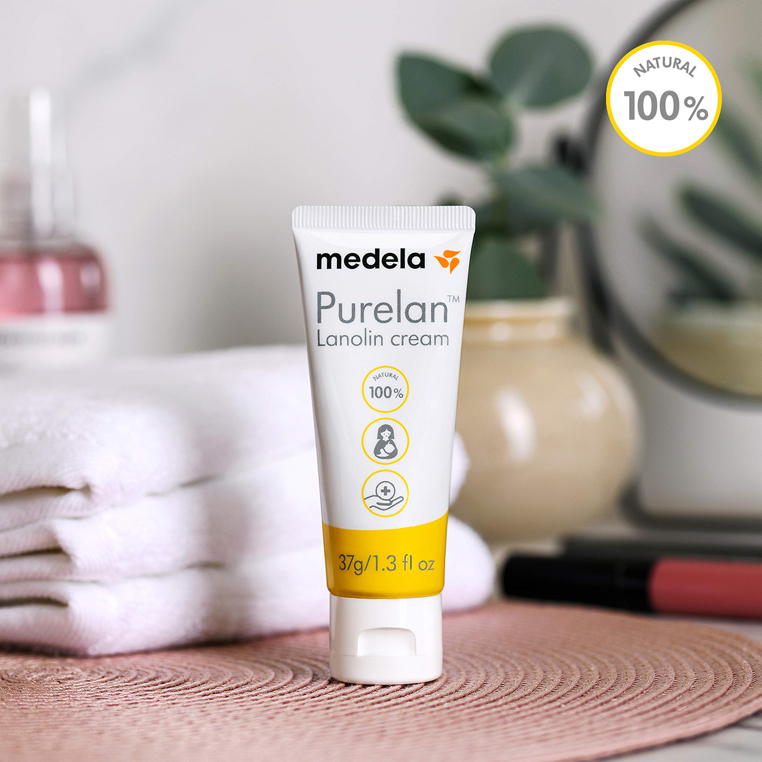 Medela Latch & Protect Bundle | 2 Count 20mm Small Nipple Shields with Carrying Case & Purelan Lanolin Nipple Cream | Purelan to Protect Against Cracked Nipples | Shields to Support Latch Issues