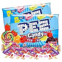 PEZ Candy Refill Rolls for Dispenser, Bulk Individually Wrapped Treats, Assorted Fruit Flavored Classic Candies, Pack of 2, 11 Ounces