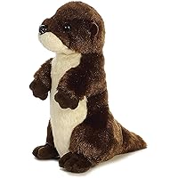 Aurora® Adorable Mini Flopsie™ River Otter Stuffed Animal - Playful Ease - Timeless Companions - Brown 8 Inches