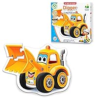 Learning Journey International – My First Big Vehicle Floor Puzzle – Digger- Toddler Puzzles & Gifts for Boys & Girls Ages 2 Years and Up, Multicolor