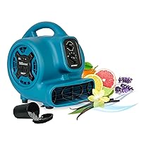 XPOWER P-260AT Freshen Aire Scented Air Mover Scent Diffusing Fan for Immediate Scenting, Cooling, Ventilating, & Drying of Large Areas,Blue