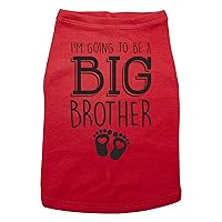 Custom Big Brother Dog Shirt, I'm Going to BE A Big Brother (Custom Date), Personalized Big Brother Dog Shirt, Baby Announcement, Gender Reveal Dog Clothing, Custom Pregnancy Announcement (XL, Red)