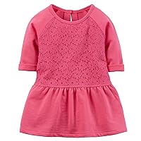 Carter's Girl 3/4 Inch Sleeve Peplum Floral Lace Tunic Pink, 5