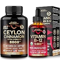 NUTRAHARMONY Ceylon Cinnamon Capsules & Organic Vitamin B12 Drops