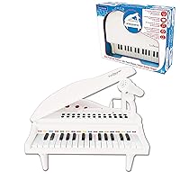 LEXiBOOK, My First Piano Piano for Children, Lighting Keys, Learning Mode, 29 x 31 cm, Tempo and Volume Adjustment, 3+, White, K731