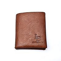 LeatherBrick Die Cut Wallet with Button Coin Pocket | Pure Leather Wallet | Handmade Leather Wallet | Crazy Horse Leather | Saddle Tan Color