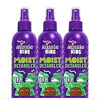 Aussie Kids Moist Detangler Spray, Sulfate & Paraben Free, Moisturizing & Tangle-Free Hair Care for Kids, Cruelty-Free, 8 Fl Oz Each, 3 Pack