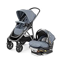 Chicco Corso Modular Travel System, Corso Stroller with KeyFit 30 Zip Infant Car Seat and Base, Stroller and Car Seat Combo, Infant Travel System | Silverspring/Grey