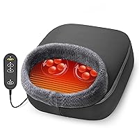 CooCoCo Shiatsu Foot Massager Machine with Heat, Father Gifts for Dad, 2-in-1 Foot Warmer Back Massager for Circulation and Pain Relief, Birthday Gifts for Women Men