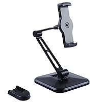 StarTech.com Universal Tablet Stand - Portable Tablet Stand w/ Optional Wallmount Base - Adjustable Pivoting Tablet Stand (ARMTBLTDT) Black 4.7