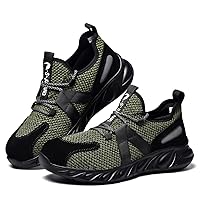 Steel Toe Shoes for Men，Men's Work and Safety Shoes Breathable Comfortable Non-slip