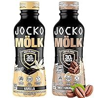 Jocko Molk RTD Protein Shakes Bundle - Vanilla & Sweet Cream Coffee (24 Pack)