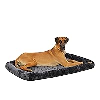 MidWest Homes for Pets 54L-Inch Gray Dog Bed or Cat Bed w/ Comfortable Bolster | Ideal for Giant Dog Breeds (Great Dane / Mastiff) & Fits a 54-Inch Dog Crate